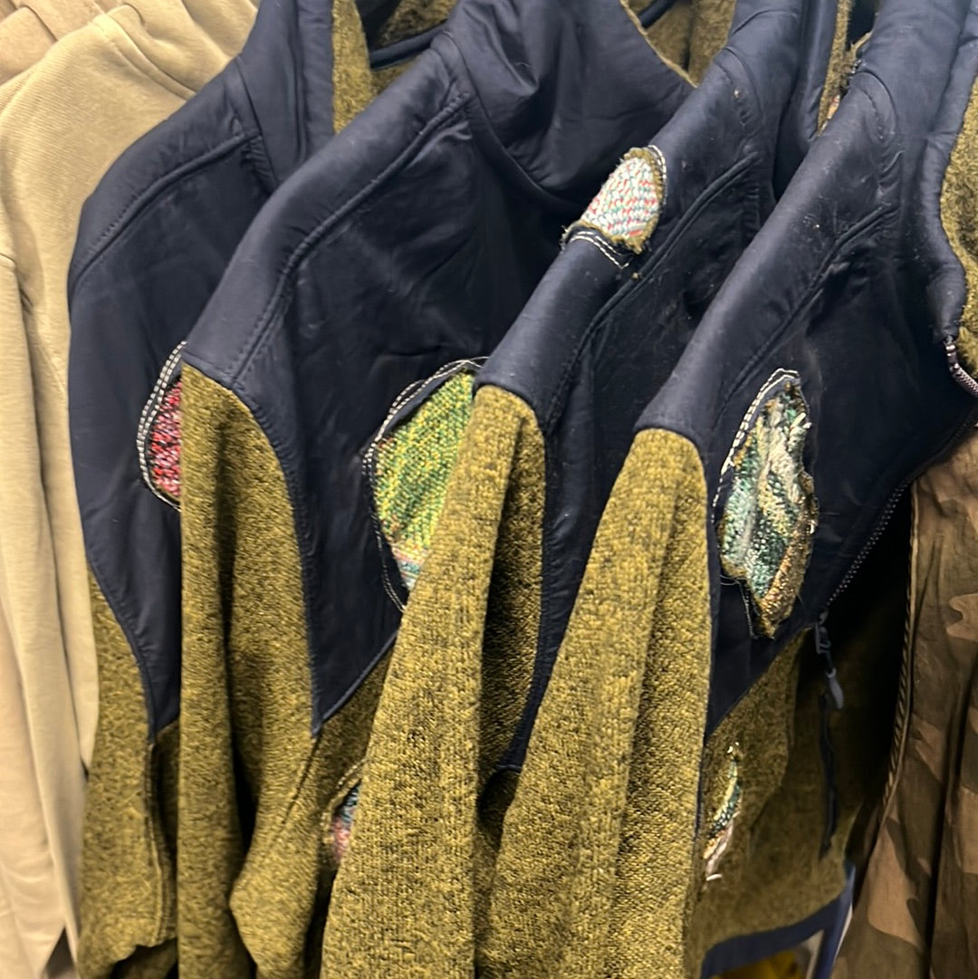 Two tone patch jacket