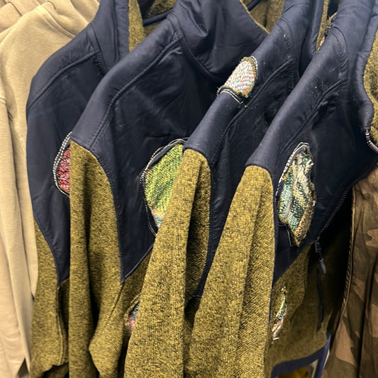 Two tone patch jacket